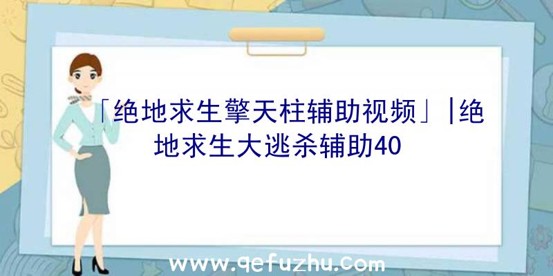 「绝地求生擎天柱辅助视频」|绝地求生大逃杀辅助40